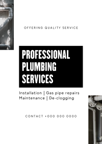 Minimalist Plumbing Service Poster Image Preview