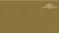 Art Deco Business Anniversary Zoom background Image Preview