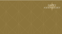 Art Deco Business Anniversary Zoom Background Image Preview