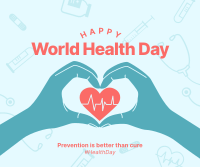 Health Day Hands Facebook Post Design