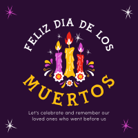 Candles for Dia De los Muertos Linkedin Post Design