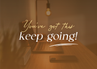 Keep Going Motivational Quote Postcard Design