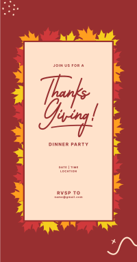 Thanksgiving Diner Invitation Design