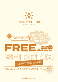 Worldwide Shipping Promo Poster Design
