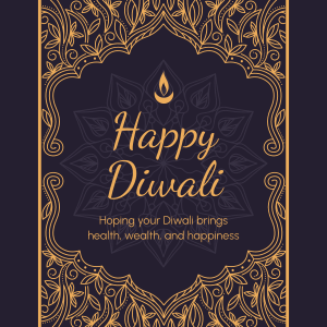 Fancy Diwali Greeting Instagram post Image Preview