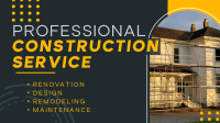 Modern Construction Service Facebook event cover Image Preview