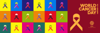 Multicolor Cancer Day Twitter header (cover) Image Preview