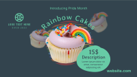 Pride Rainbow Cupcake Facebook Event Cover Design