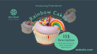 Pride Rainbow Cupcake Facebook event cover Image Preview