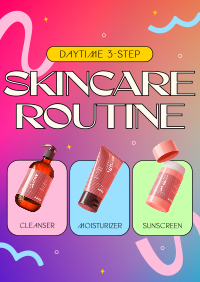 Daytime Skincare Routine Poster Design