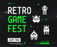 Retro Game Fest Facebook Post Design