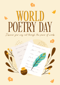 Poetry Creation Day Poster Design
