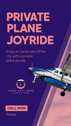 Private Plane Joyride Facebook story Image Preview