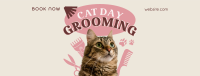 Cat Day Grooming Facebook Cover Design