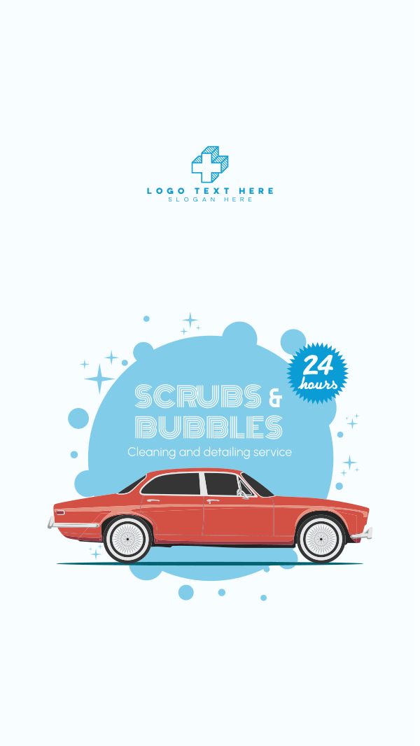 Bubble Car Instagram Story Design Image Preview