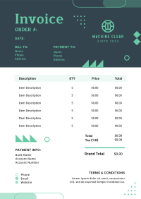 Modern Creative Memphis Invoice Image Preview