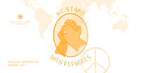 World Refugee Hand Lineart Facebook ad Image Preview