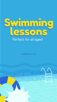 Swimming Lessons Facebook Story Design