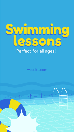 Swimming Lessons Facebook story Image Preview