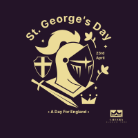 St. George's Knight Helmet Instagram Post Design
