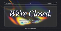 Business Closing Hours Facebook Ad Design