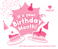 It's your Birthday Month Facebook Post Image Preview