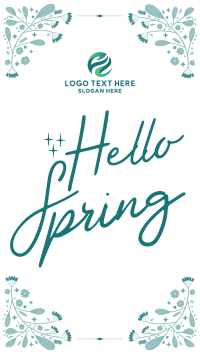 Floral Hello Spring Facebook Story Design