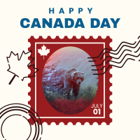 Canada Bear Stamp Instagram Post Design