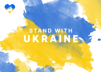 Stand with Ukraine Paint Postcard Design