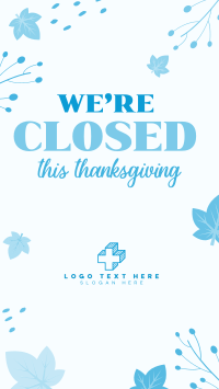 Closed On Thanksgiving Facebook Story Design