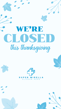 Closed On Thanksgiving Facebook Story Image Preview