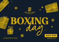 Playful Boxing Day Postcard Image Preview
