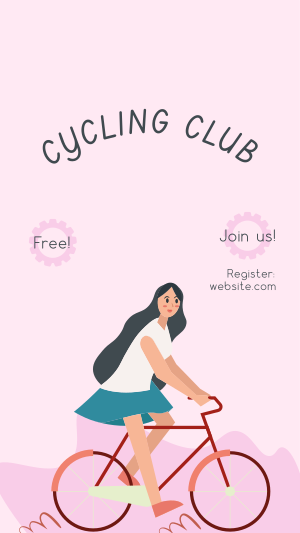 Bike Club Illustration Instagram story Image Preview