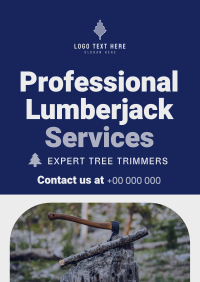 Professional Lumberjack Service Flyer Design