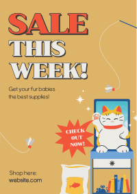 Cat Supplies Sale Flyer Image Preview