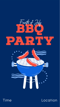 Come at Our 4th of July BBQ Party  Facebook Story Design