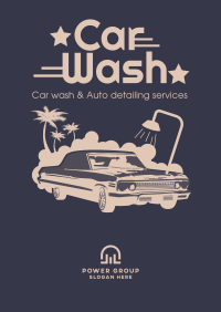 Vintage Carwash Poster Image Preview