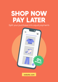 Shop and Pay Later Poster Design