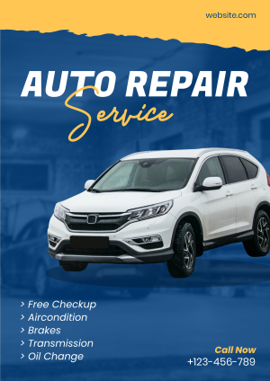 Auto Repair ripped effect Flyer Image Preview