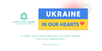 Ukraine In Our Hearts Twitter Post Design