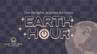 Earth Hour Retro Facebook event cover Image Preview