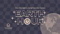 Earth Hour Retro Facebook Event Cover Design