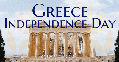 Contemporary Greece Independence Day Facebook ad Image Preview