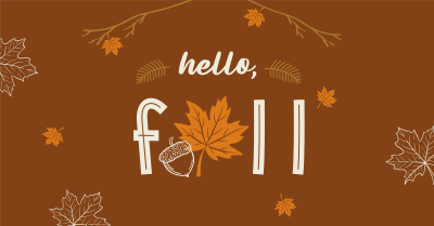 Hello Fall Greeting Facebook ad Image Preview