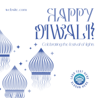 Diwali Floating Lamps Instagram Post Design