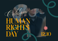 Celebrating Human Rights Postcard Design
