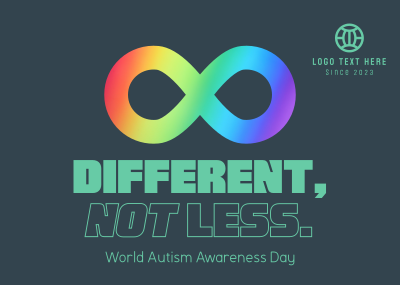 Autism Awareness Infinity Postcard Image Preview