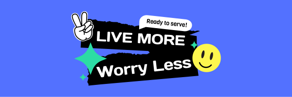 Live More, Worry Less Twitter Header Design Image Preview