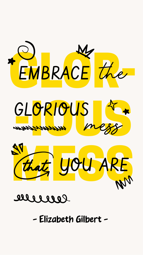 Positive Doodle Quote Instagram Story Design