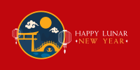 Happy Lunar Year Twitter Post Design